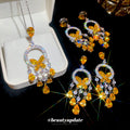 Crystal Butterfly Circle Jewelry Collection with Reflective Details view 1
