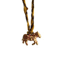 Braided Cord Zebra Pendant Necklaces in Two Colors view 5