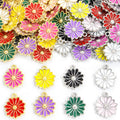 Polished Gold Silver Daisy Alloy Charms in 16 Styles view 4