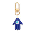 Twelve Piece Gold Tone Colorful Hamsa Evil Eye Clip Keychain Set view 5