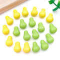 Yellow and Green Pear Shaped Acrylic Beads With Through Holes view 3