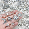 Antique Silver Moon and Sun Metal Charms with 11 Listed Options view 6