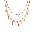 Gold Evil Eye Enamel Necklaces Agate Drop Fringe Styles view 5