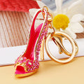 Jeweled Peep-Toe High Heel Keychains in Three Pictured Colors view 6