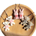 Flocked Bear Rabbit Koala Figure Drop Earrings 5 Styles view 5