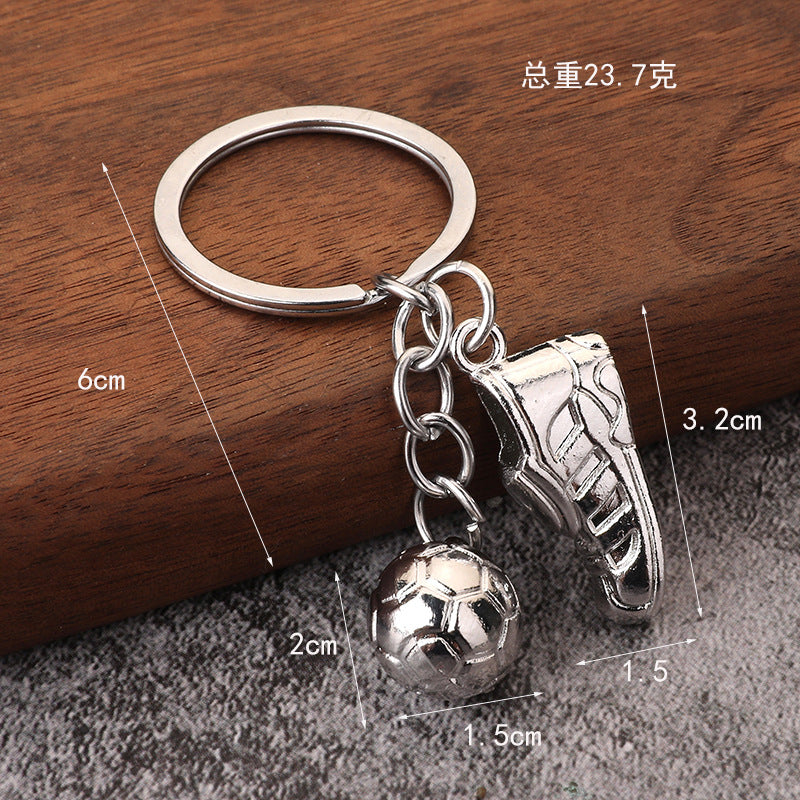 Football Soccer Shoe Zinc Alloy Keychain Souvenir Gift