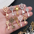 Gold-Tone Key Metal Charms with 6 Listed Options for Jewelry Making view 3
