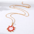 Gold and Silver Tone Enamel Sun Evil Eye Pendant Necklaces view 2