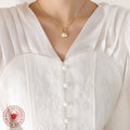 Mini Handbag Pendant Necklace Shell Pearl Gold Steel view 3