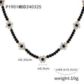Beaded Daisy Flower Necklaces Color Stone Bead Chokers view 8