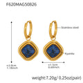Crystal Heart and Blue Kyanite Drop Hoop Earrings in Four Styles view 9