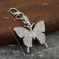 Butterfly Rhinestone Keychain With Lobster Clasp, Four Styles view 2