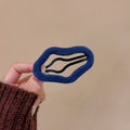 Velvet Irregular Geometric Duckbill Hair Clips 2 Colors view 3