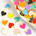 Colorful Sideways Heart Enamel Charm Collection for Jewelry Making view 1