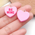 Resin Colorful Letter Heart charm pendants Style 9943 for DIY necklace keychain jewelry making