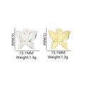 Rhinestone Butterfly Silhouette Charms in Gold and Silver Tones view 4