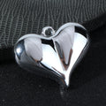 Silver Tone Heart Bow Star Charms Red Heart Pendant Set view 3