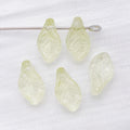 Mini Translucent Glass Leaf Beads in Ten Color Finishes view 9