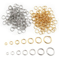 Gold and Silver Tone Jewelry Jump Rings in Assorted Sizes view 2