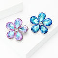 Five Petal Faceted Crystal Flower Brooch in Two Colors view 4