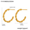 Gold Twisted Hoops