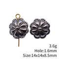Fluted Flower Bead In Antique Silver For Jewelry Making view 3