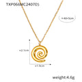 Spiral Ring and Pendant Necklace Collection in Gold and Silver Tone view 7
