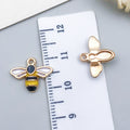 Enamel Zinc Alloy Cartoon Bee Animal Charm Pendant for DIY Earrings Keychain Jewelry