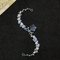Blue Resin Flower Star Charm Braided Bracelet One Style view 2