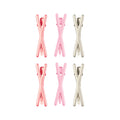 Matte X Shape Duckbill Hair Clips Six Piece Color Set view 5