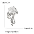 Pearl Bouquet Rhinestone Ribbon Brooch Silver Gold Tones view 6
