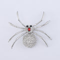 Round Abdomen Rhinestone Spider Brooch in Three Finishes view 6