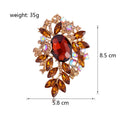 Flower Crystal Eleven Designs Metal Brooch Pin for Jackets and Lapels view 2