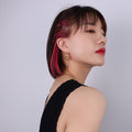 Asymmetric Bead Cascade Drop Earrings Gold and Steel view 7
