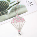 Rhinestone Parachute Bell Hanging Ornament Metal Tree Charm view 6