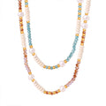 Pearl Bead Choker Necklaces Pink Or Teal Glass Mix view 5