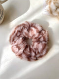 Faux Fur Mottled Scrunchie Hair Ties Five Color Options view 10