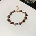 Oval Faceted Crystal Bracelets in Eight Bright Color Styles view 9