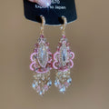 Crystal Teardrop Chandelier Hook Earrings In Four Colors view 6