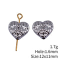Textured Heart Beads in Three Antique Metal Finishes view 5