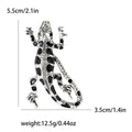Enamel Spotted Lizard Brooch Silver Gold Two Tone Styles view 6