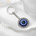 Silver Blue Evil Eye Keychains Multiple Frame Shapes view 6
