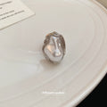 Gold Silver Open Rings Crescent Starfish Flower Dual Band view 4