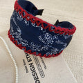 Fabric Floral Print Headband Scrunchie Lace Edge 2 Styles view 7