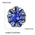 Oval Petal Crystal Statement Brooch in Ten Colorways view 10