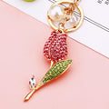 Pearl Rose Keychains in Five Colors with Braided and Plain Loop Options view 12