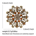 Crystal Sunburst Brooch in Four Color Arrangements view 6