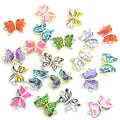 Enamel-Look And Printed Silver Gold Butterfly Alloy Pendant Components in 20 Styles view 5