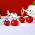 Jelly Cherry Keychains with Gold Silver and Random Hardware Options view 2