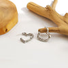 Silver Heart Hoop